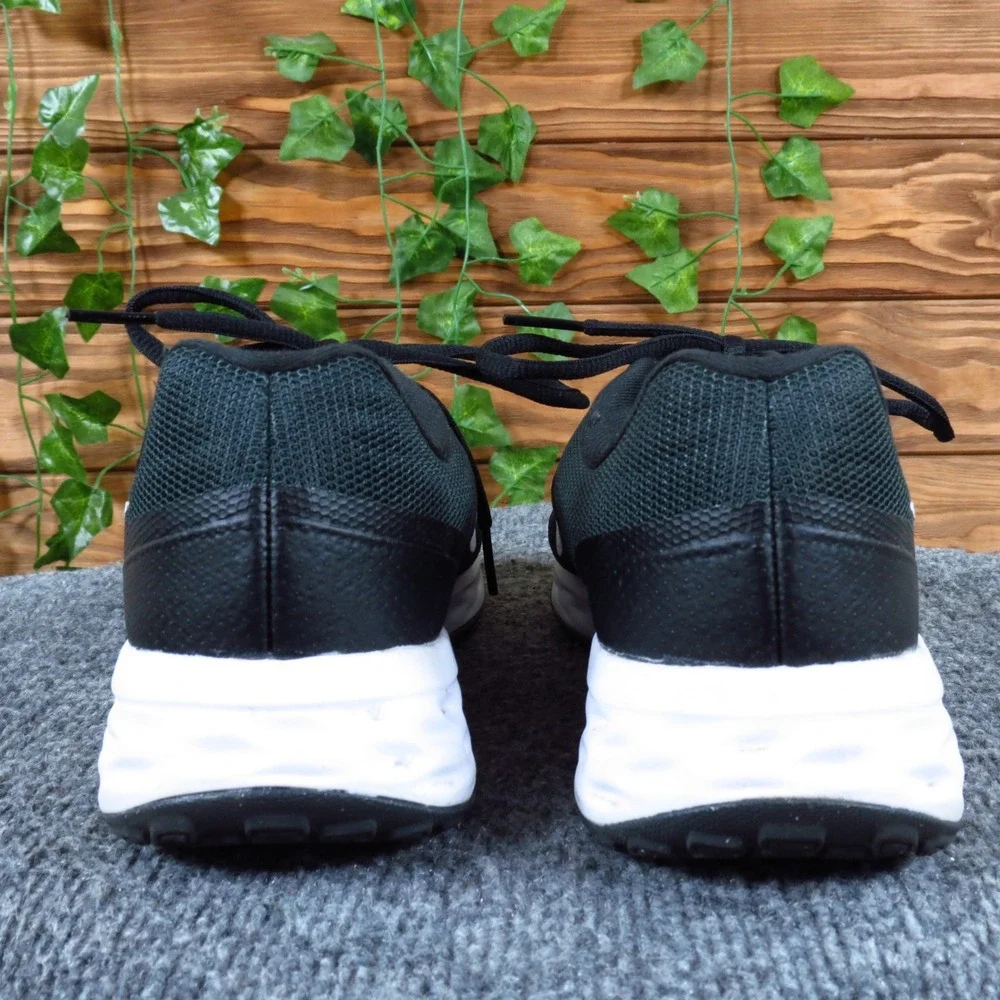Nike Revolution 6 Next Nature Women Running Shoe 6.5 Athletic Black White Mesh